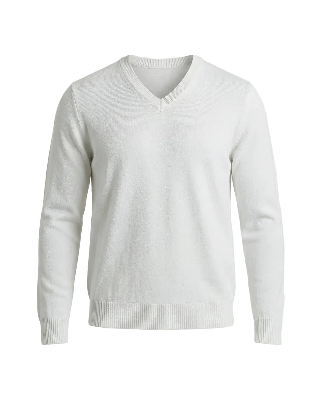Pull homme à manches longues avec encolure en V et silhouette droite-Sweater Female-Gigié