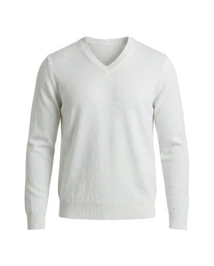 Pull homme à manches longues avec encolure en V et silhouette droite-Sweater Female-Gigié