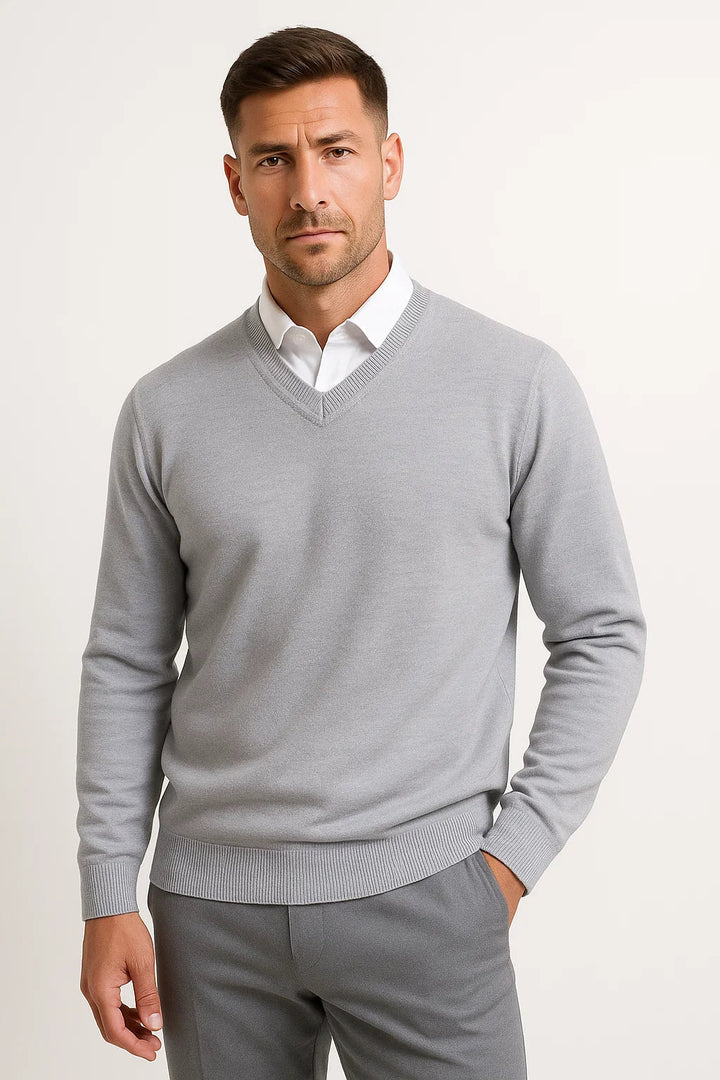 Pull Homme Col V Slim Fit Élégant & Confortable-Gigié