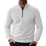 Pull-over zippé pour homme avec finitions côtelées 1