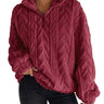 Pull-over zippé en polaire texturée pour femme 1