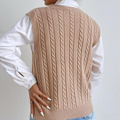 Pull Sans Manches Femme Col V-Gigié