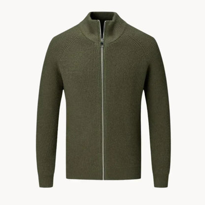 Pull Zippé Homme à Col Montant-Gigié