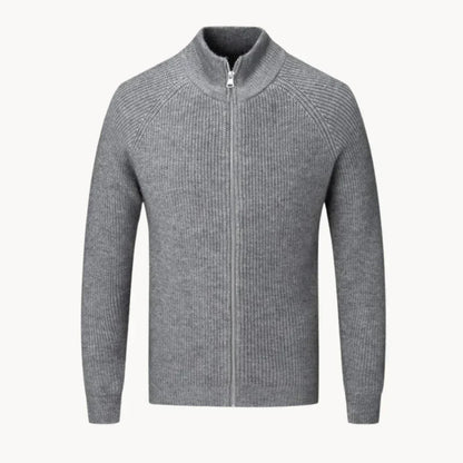 Pull Zippé Homme à Col Montant-Gigié