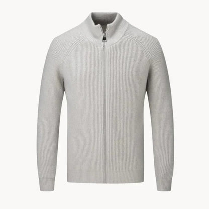Pull Zippé Homme à Col Montant-Gigié