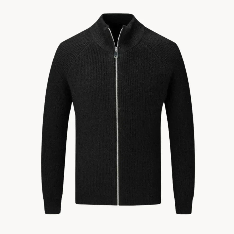 Pull Zippé Homme à Col Montant-Gigié