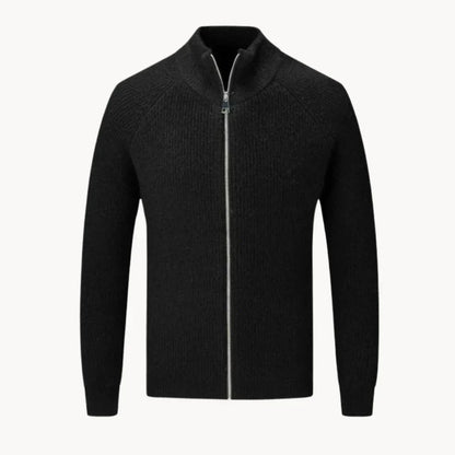 Pull Zippé Homme à Col Montant-Gigié