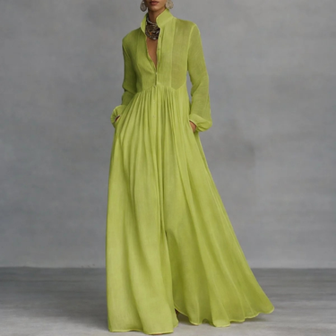 Robe chemise longue à manches longues pour femme 2