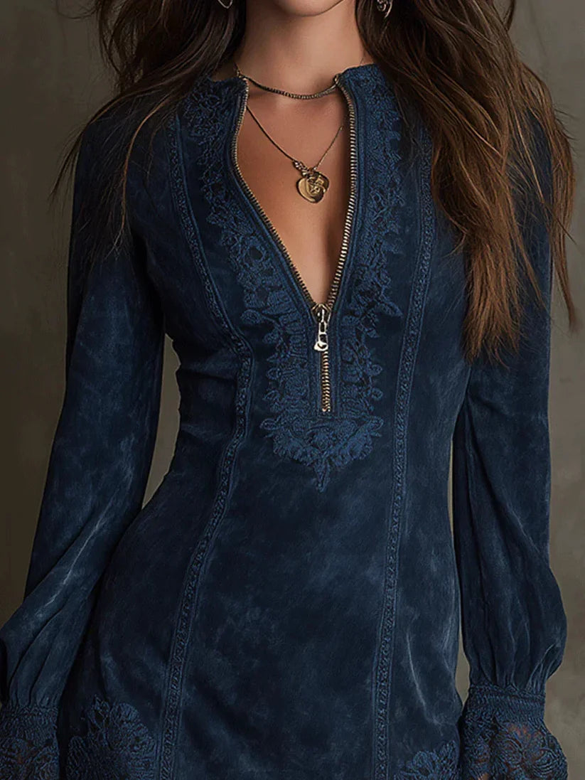 Robe Femme Mini Moulante Ornée-Gigié
