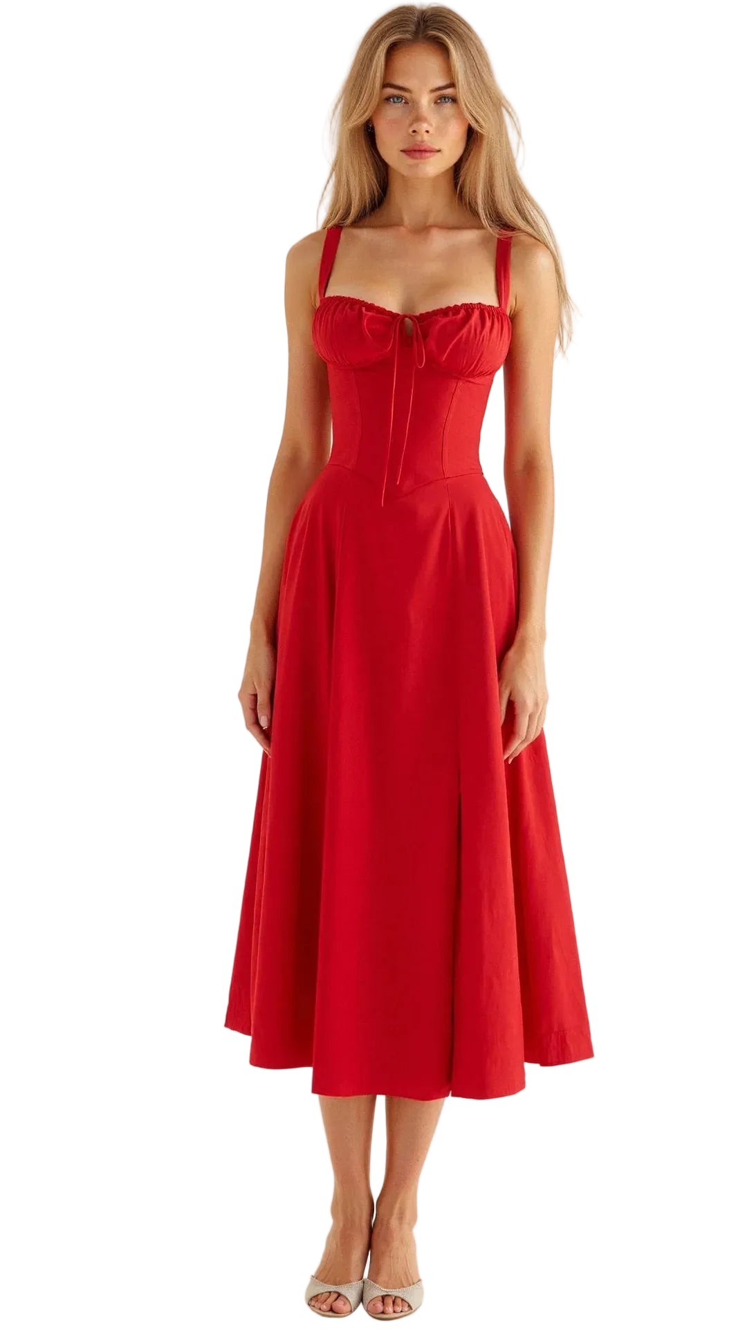 Robe Femme Corset Midi Fleurie-Gigié