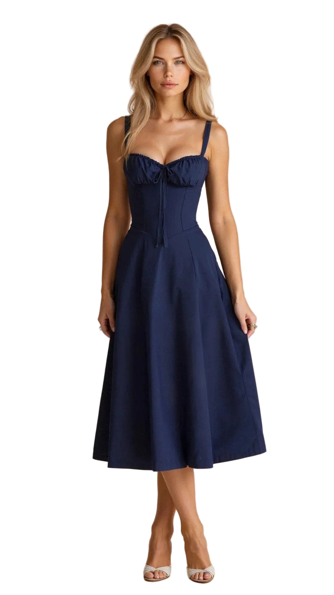 Robe Femme Corset Midi Fleurie-Gigié