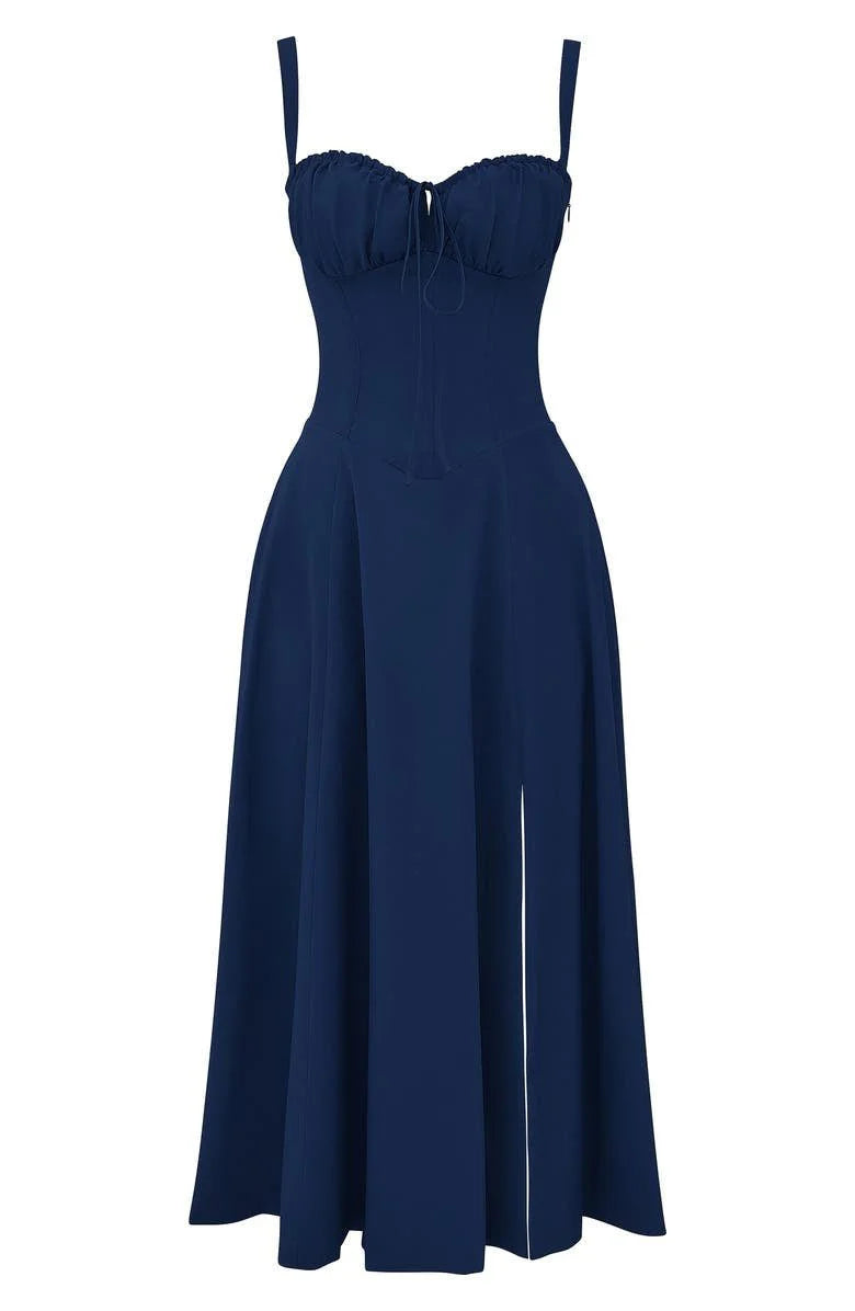 Robe Femme Corset Midi Fleurie-Gigié