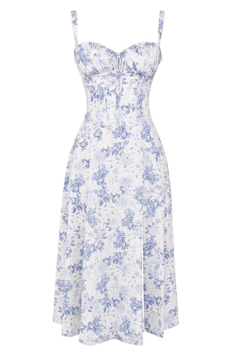 Robe Femme Corset Midi Fleurie-Gigié