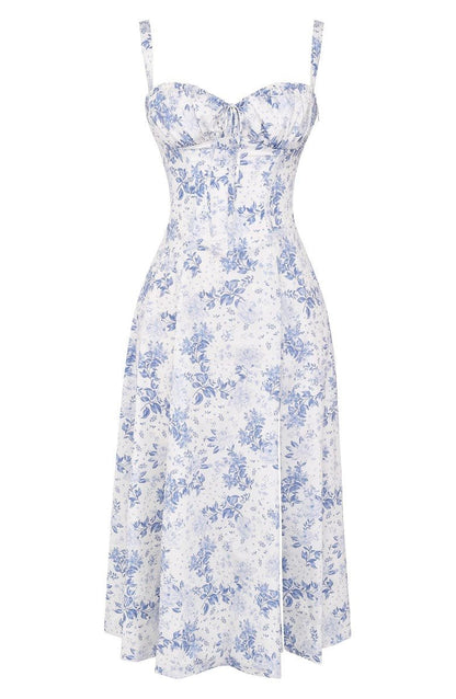 Robe Femme Corset Midi Fleurie-Gigié