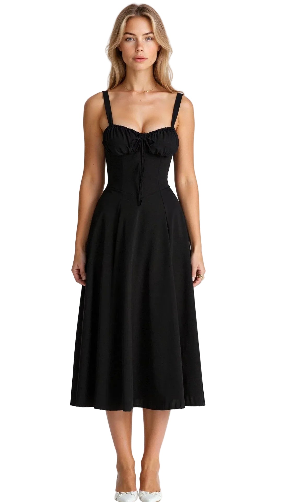 Robe Femme Corset Midi Fleurie-Gigié