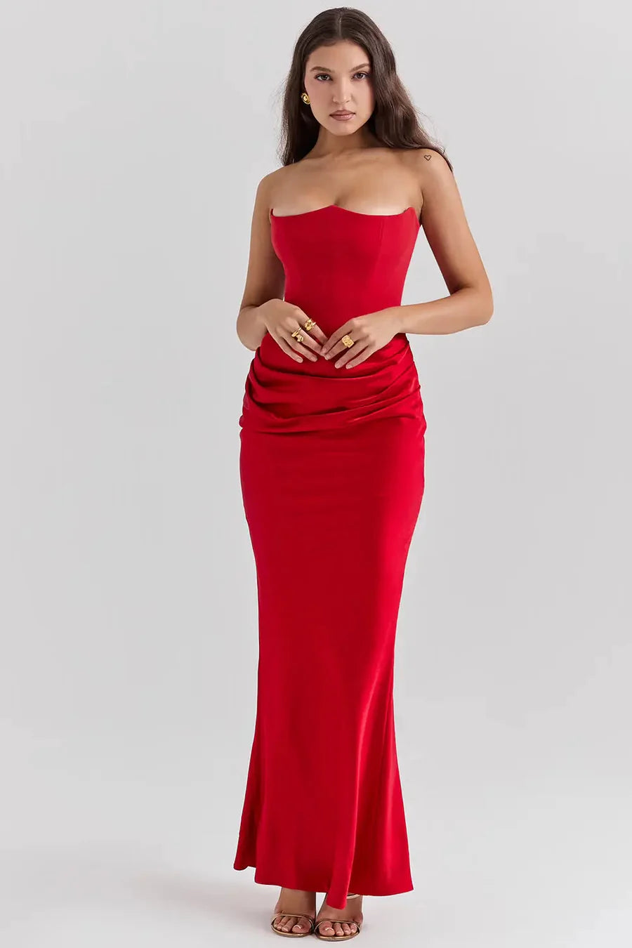 Robe Femme Longue À Corset-Gigié