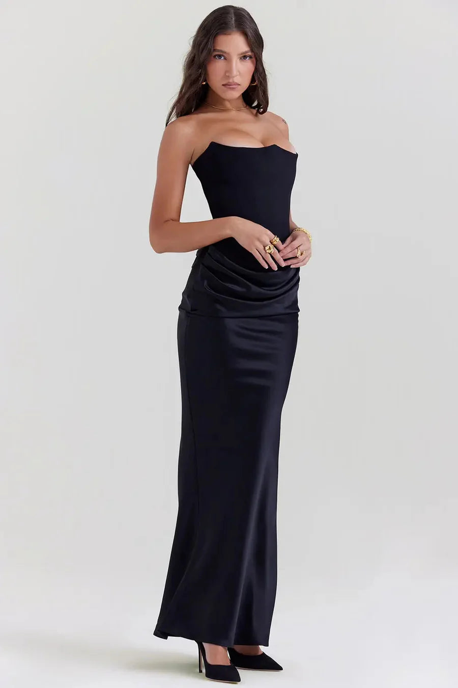 Robe Femme Longue À Corset-Gigié
