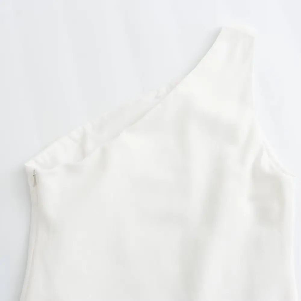 Robe Longue Asymétrique Femme à Une Épaule-Maxi Dress-Gigié