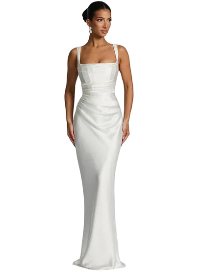 Robe Longue Élégante Sans Manches pour femme-Maxi Dress-Gigié