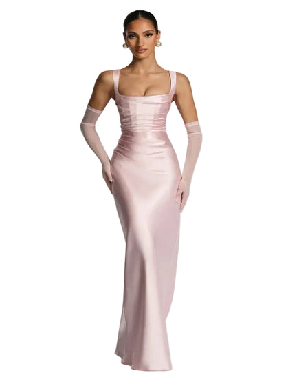 Robe Longue Élégante Sans Manches pour femme-Maxi Dress-Gigié
