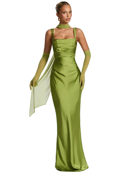 Robe Longue Élégante Sans Manches pour femme-Maxi Dress-Gigié
