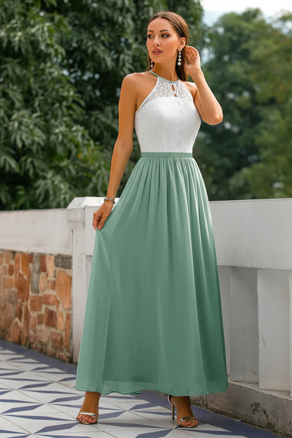 Robe Longue Femme Col Halter Mariage-Gigié