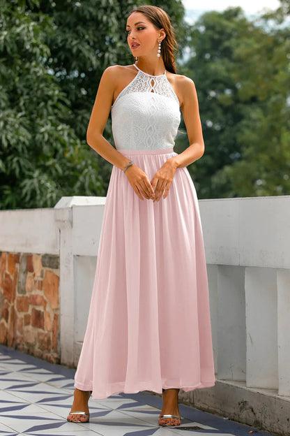 Robe Longue Femme Col Halter Mariage-Gigié