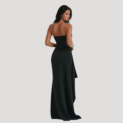 Robe Longue Femme Sans Bretelles Mariage-Gigié