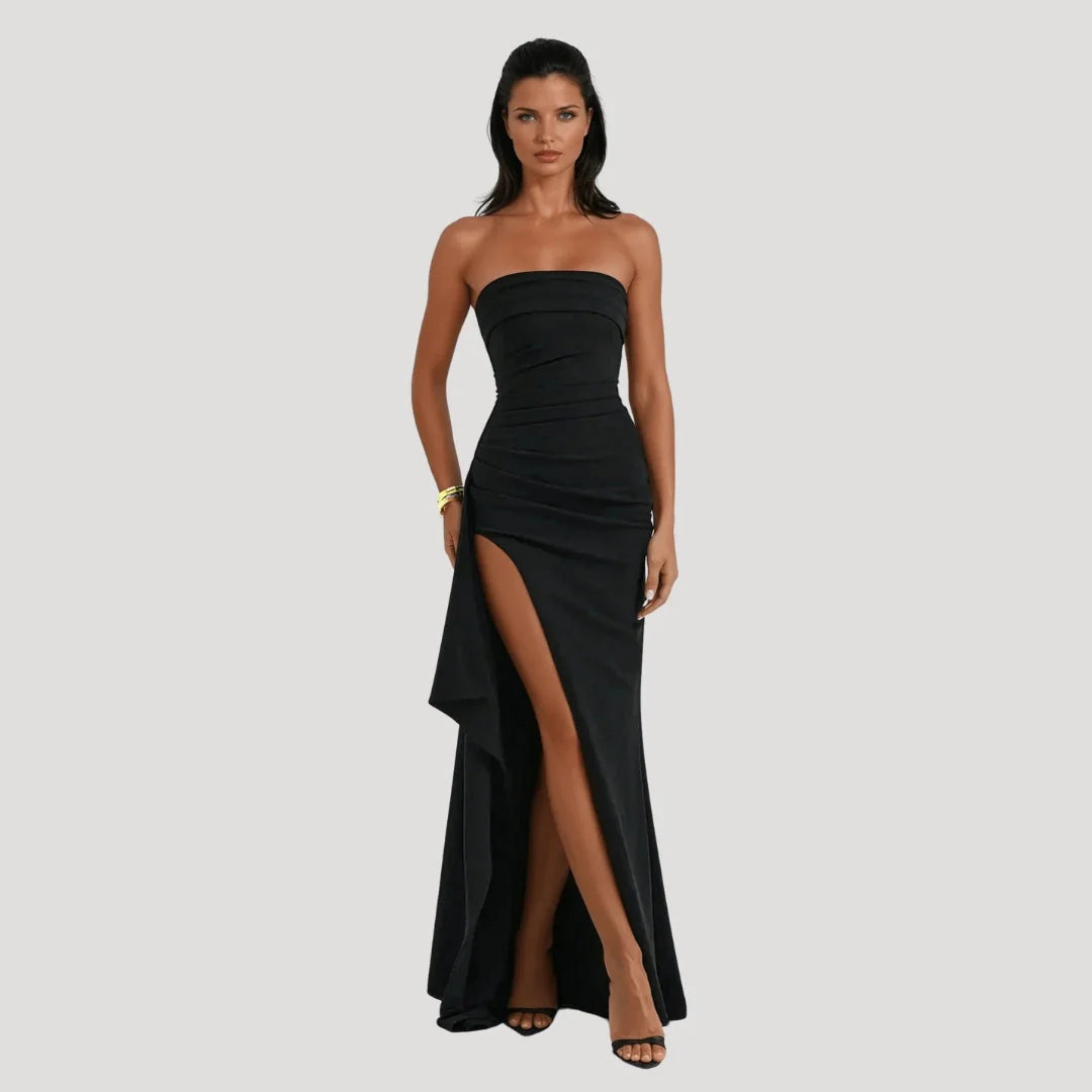 Robe Longue Femme Sans Bretelles Mariage-Gigié
