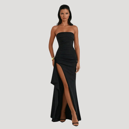 Robe Longue Femme Sans Bretelles Mariage-Gigié