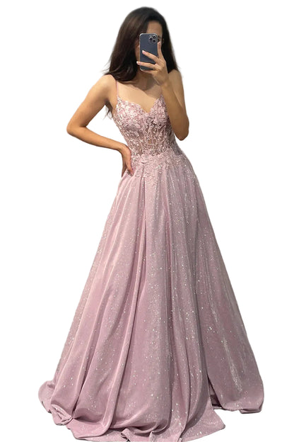 Robe Longue Femme Invitée Mariage Rose-Gigié