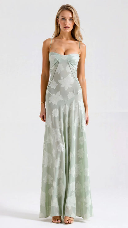 Robe Longue Femme Bustier Invitée Mariage-Gigié