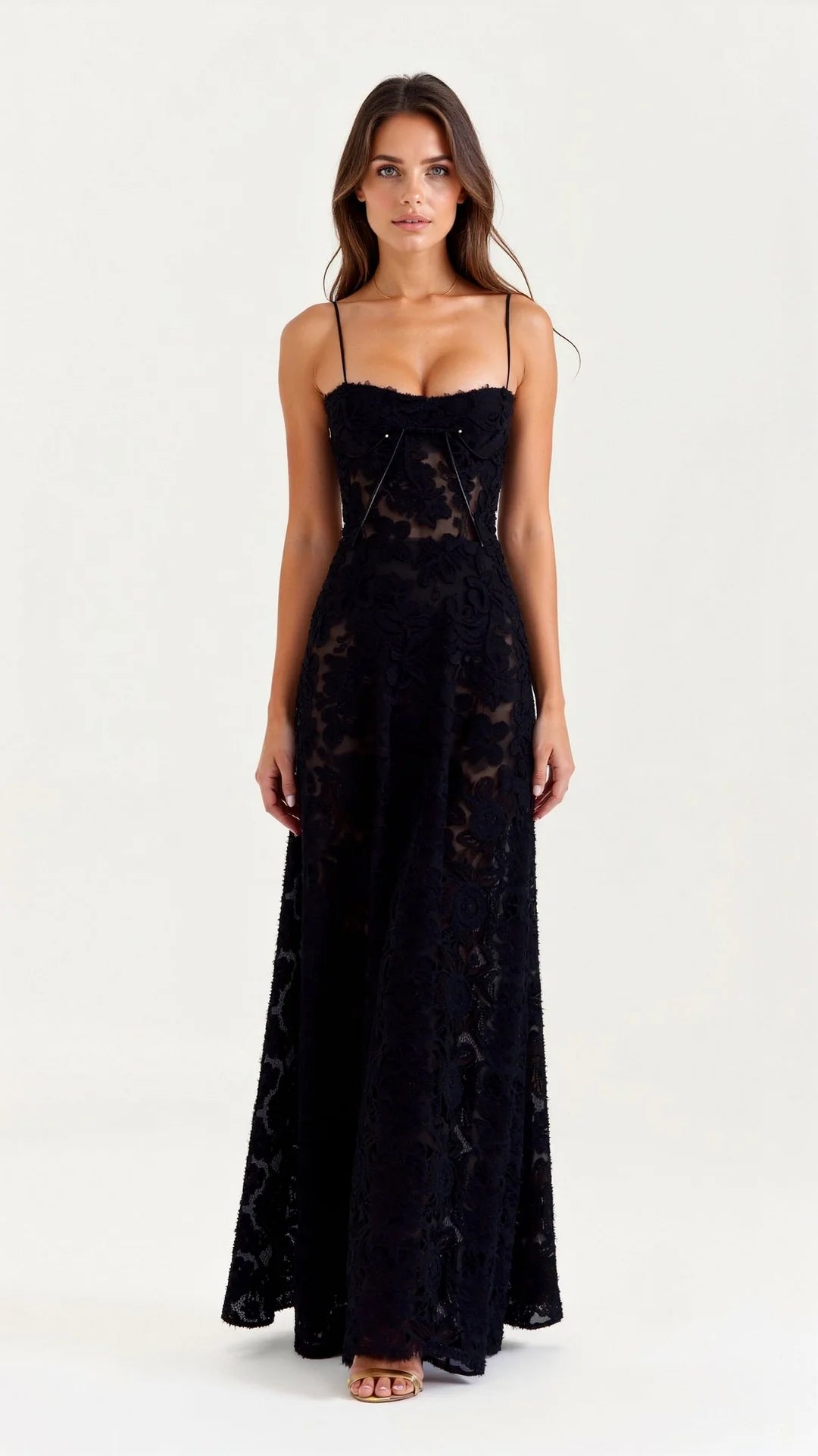 Robe Longue Femme Bustier Invitée Mariage-Gigié