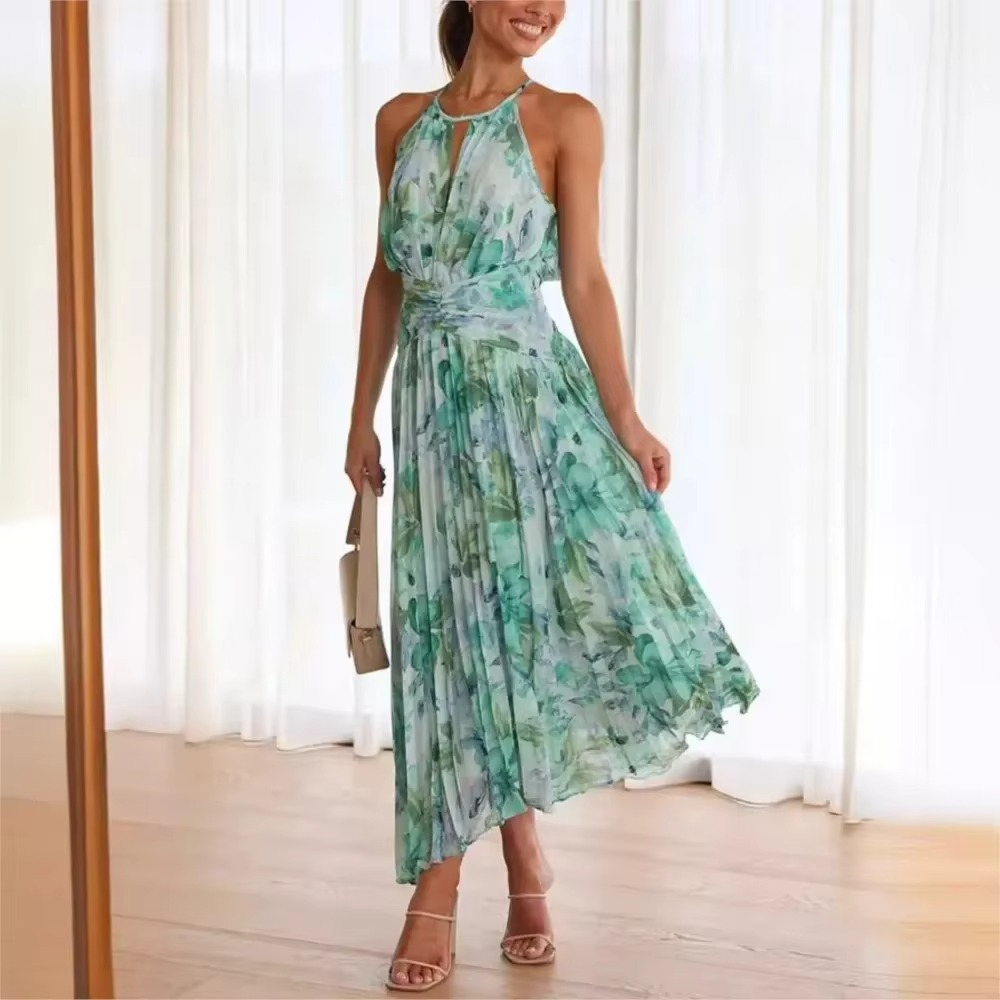 Robe Midi Femme Col Américain Fleurie-Gigié