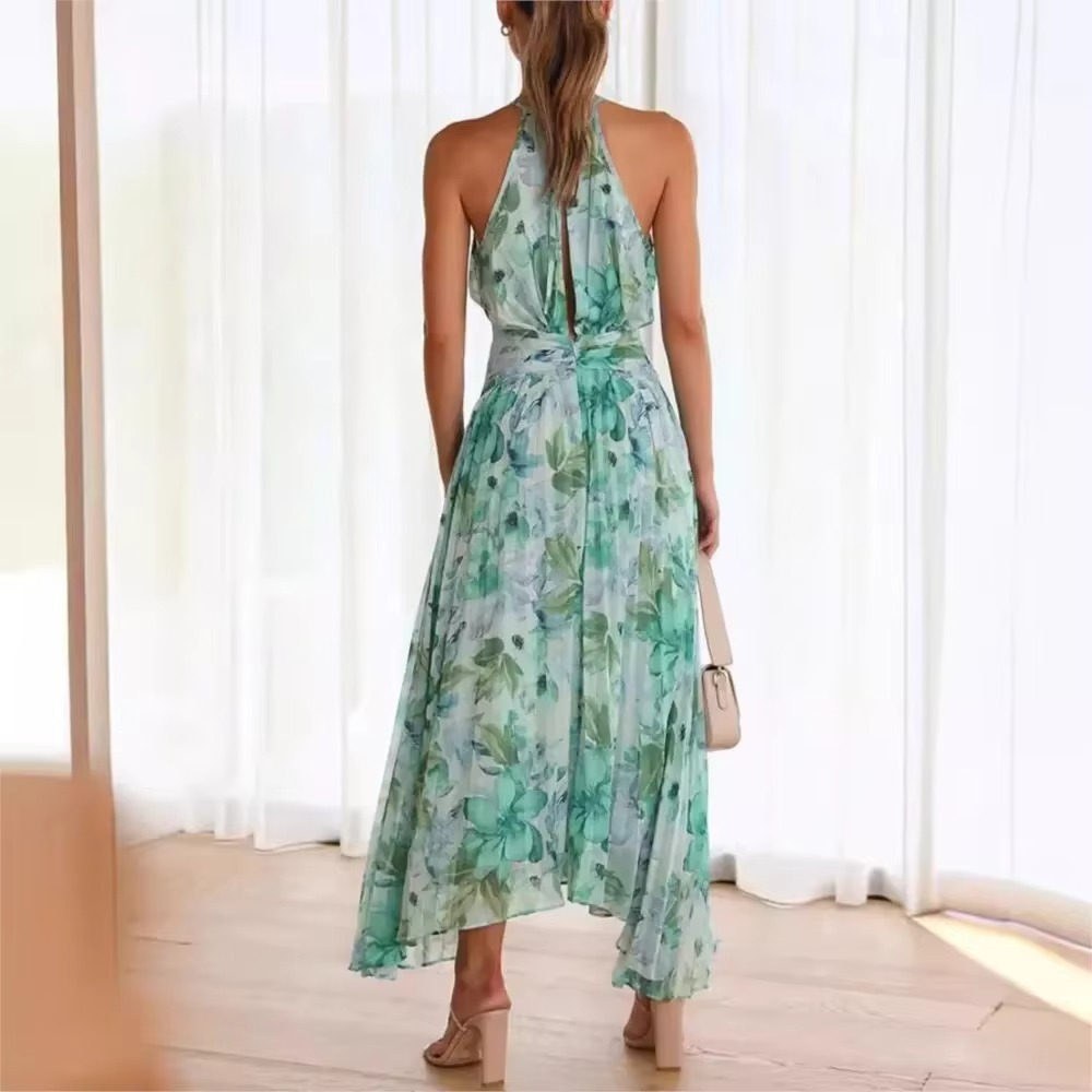 Robe Midi Femme Col Américain Fleurie-Gigié