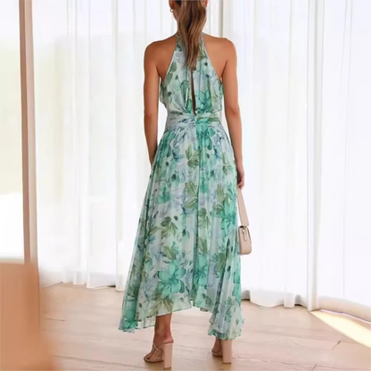 Robe Midi Femme Col Américain Fleurie-Gigié