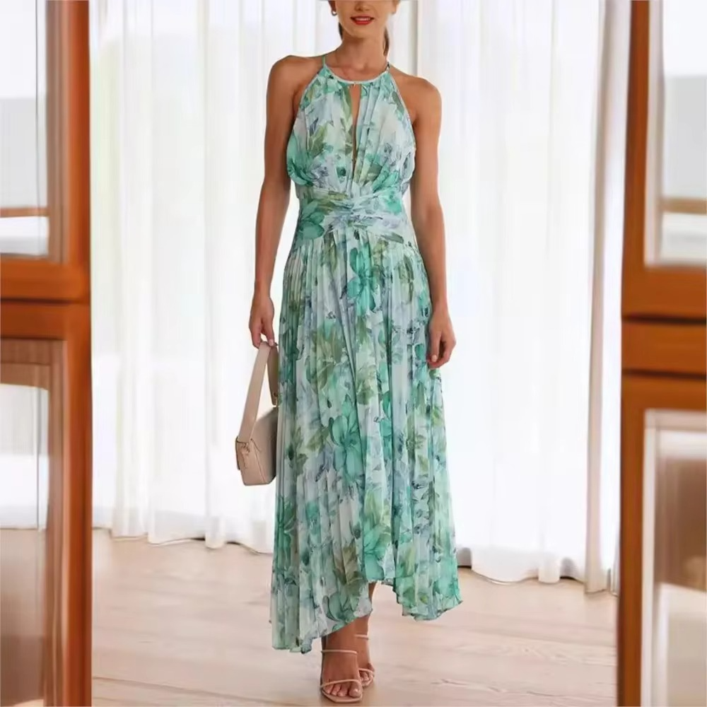 Robe Midi Femme Col Américain Fleurie-Gigié