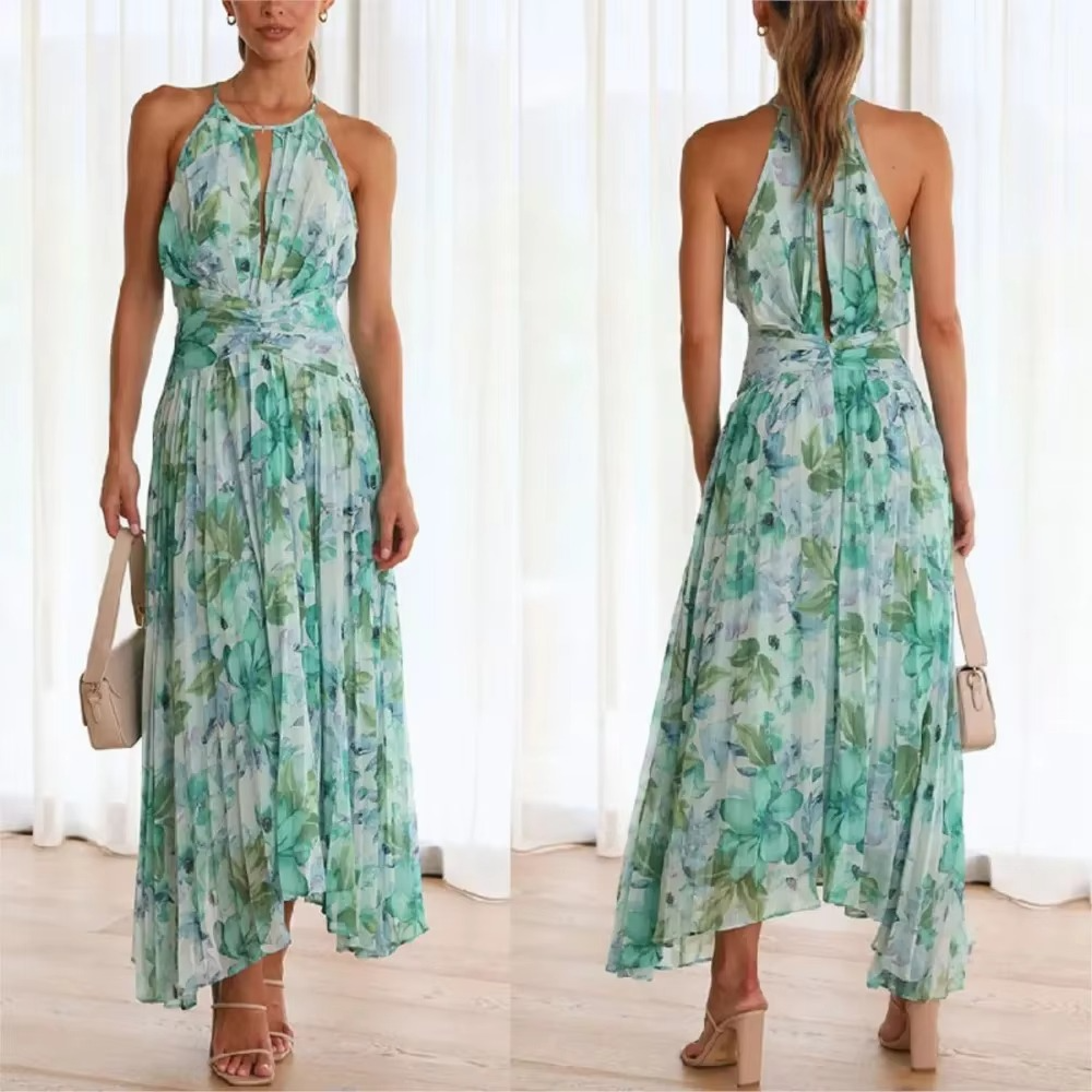 Robe Midi Femme Col Américain Fleurie-Gigié