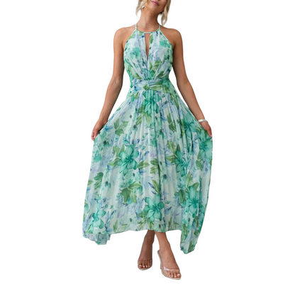 Robe Midi Femme Col Américain Fleurie-Gigié