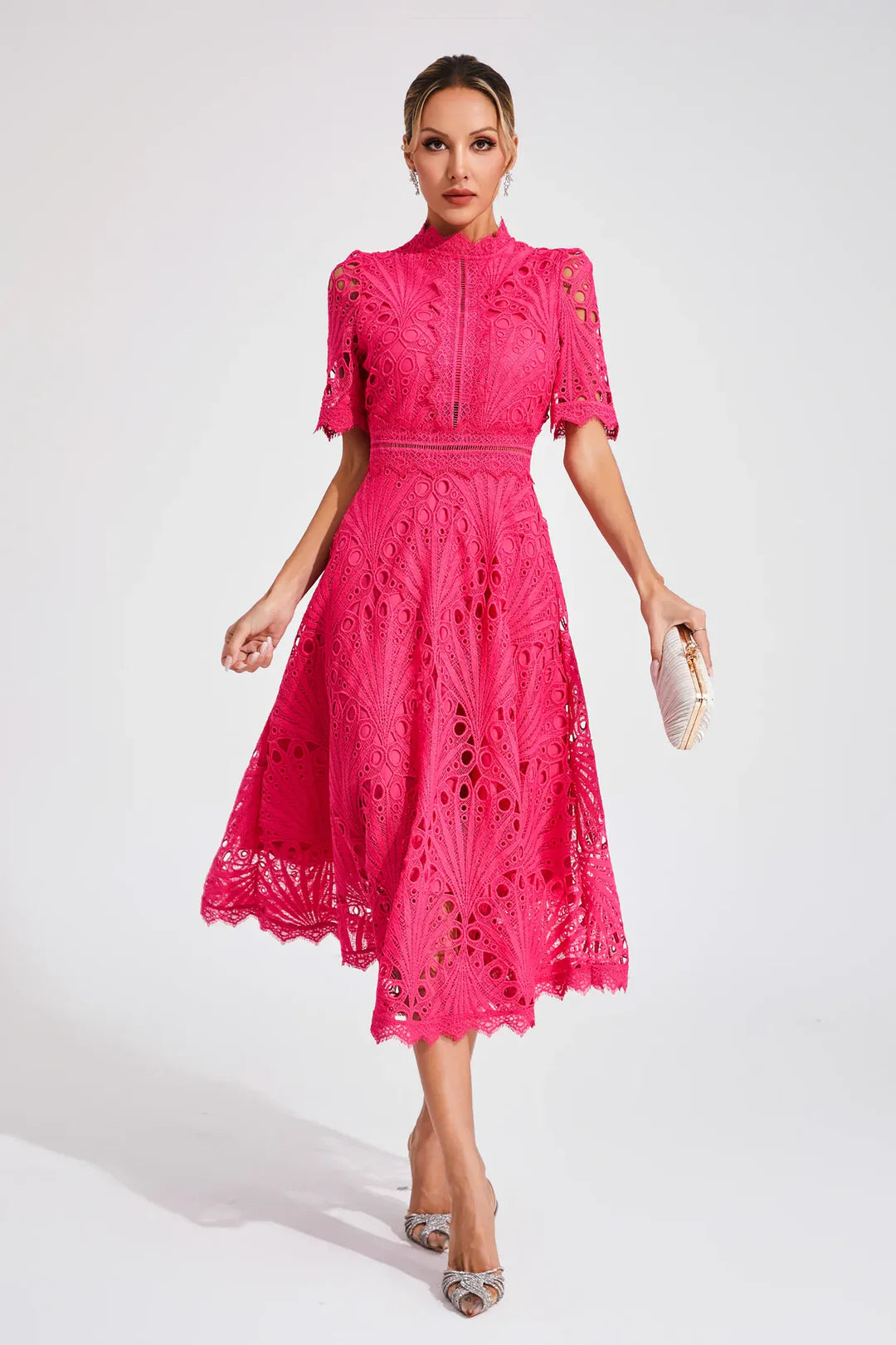 Robe Femme Midi Dentelle-Gigié