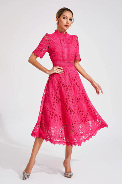 Robe Femme Midi Dentelle-Gigié