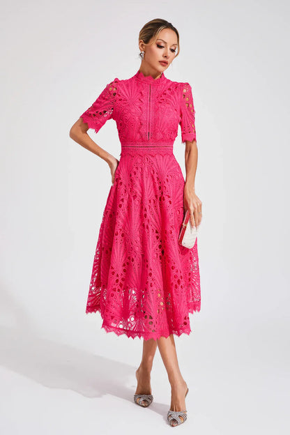 Robe Femme Midi Dentelle-Gigié