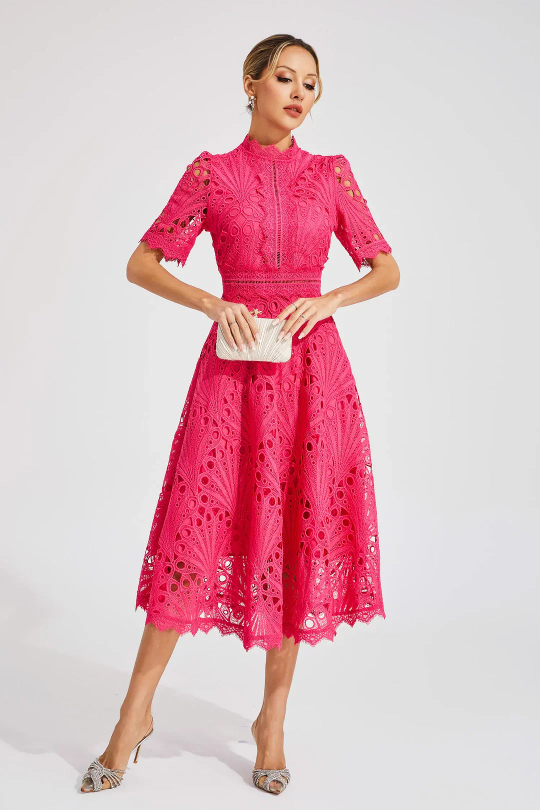 Robe Femme Midi Dentelle-Gigié
