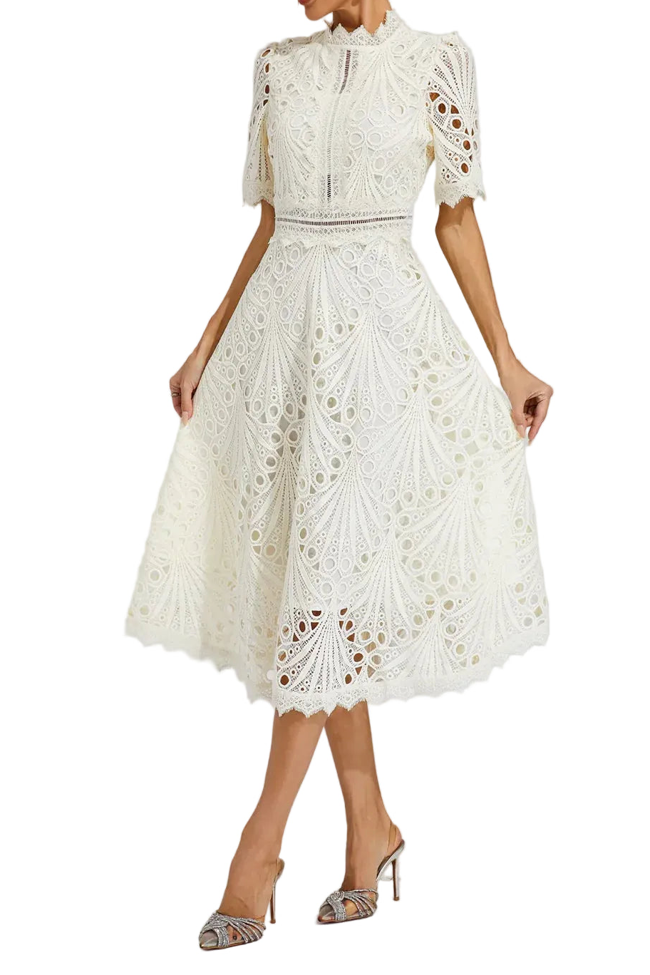 Robe Femme Midi Dentelle-Gigié