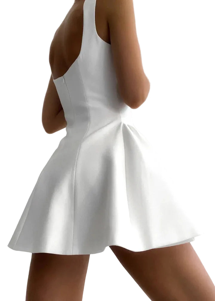 Robe mini coupe A pour femme-Mini Dress-Gigié
