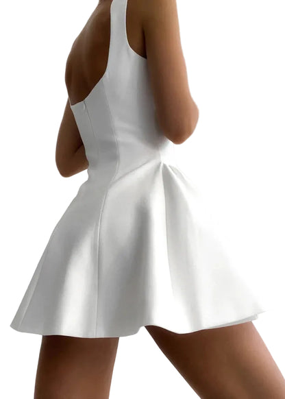 Robe mini coupe A pour femme-Mini Dress-Gigié