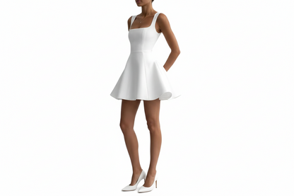 Robe mini coupe A pour femme-Mini Dress-Gigié
