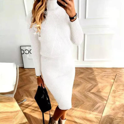 Robe Pull Femme Midi Manches Longues-Gigié