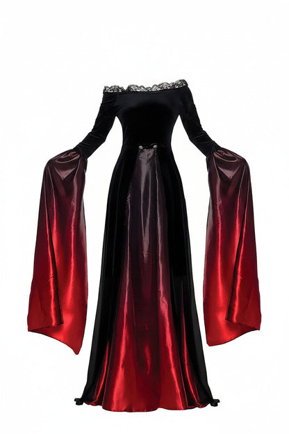 Robe Reine Vampire pour femme avec manches trompette ombrées 1