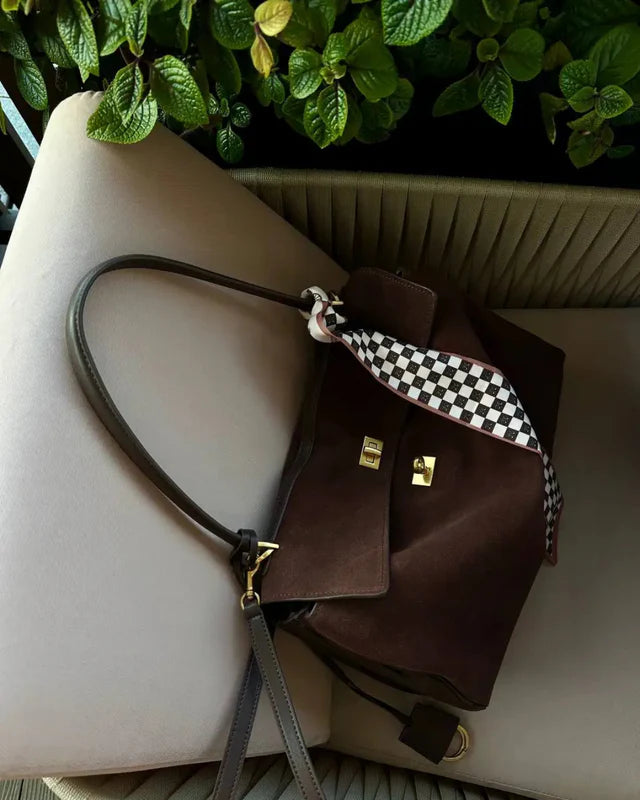 Sac à Main Femme à Bandoulière avec Rabat et Fermoir Pivotant-Accecoires-Gigié